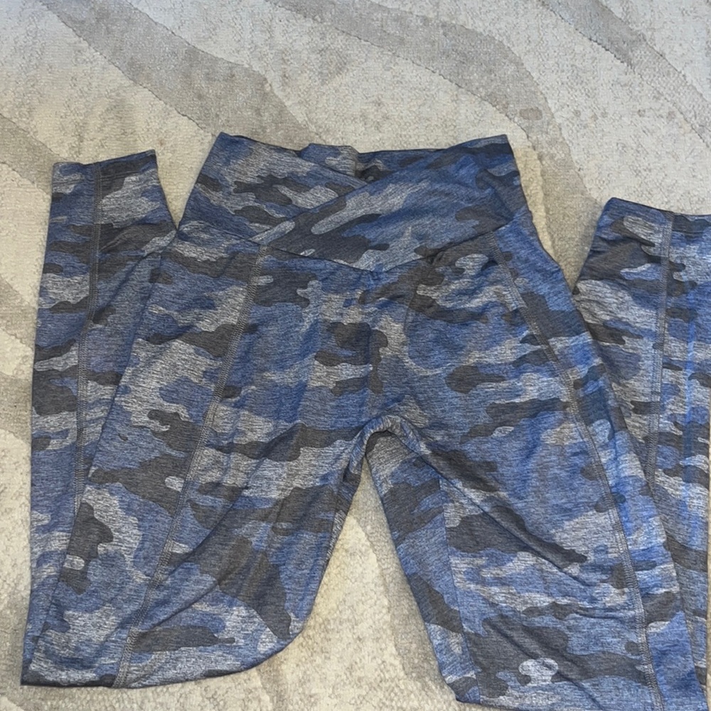 Bombshell Sportswear Blue and Gray Camo Leggings